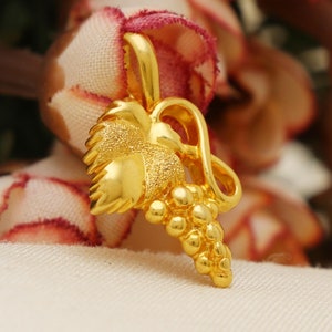 Fruit 22k Gold Pendant Jewelry, Asian Gold Pendant, 22kt Gold Locket Pendant valentine gift,