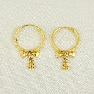 18 karat 18k gold bali hoop earrings jewelry