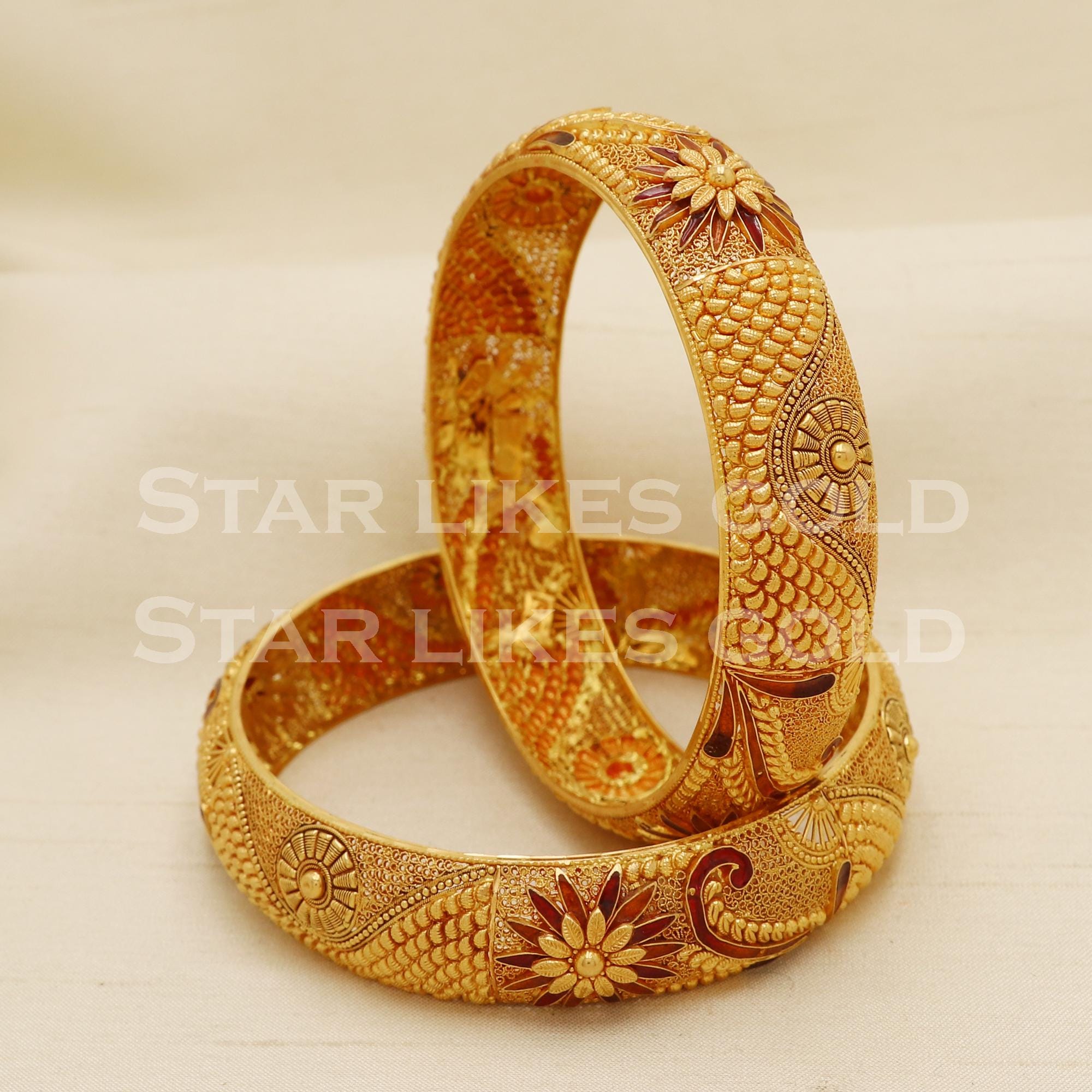22 Karat 22k Gold Bangle Bracelet Jewelry, PR1599 - Etsy