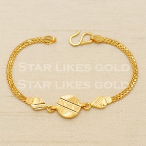 Hallmarked 22 karat 22k gold Child Baby Bracelet Jewelry for Gift, PR1550