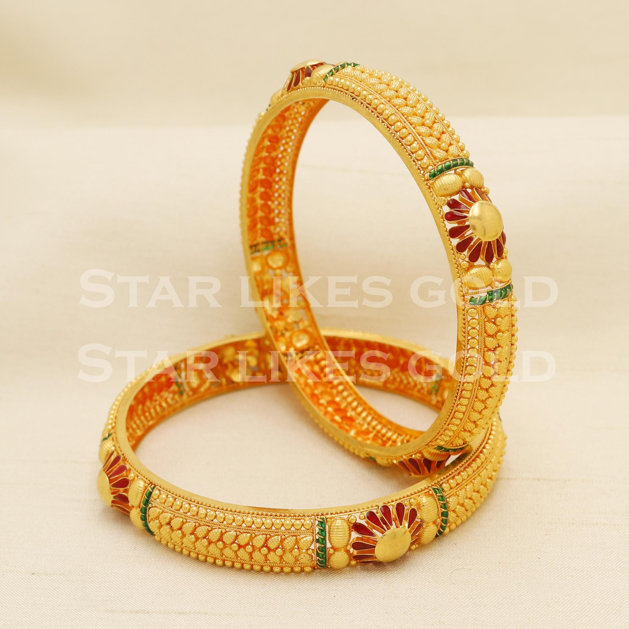 22 Karat 22k Gold Bangle Bracelet Jewelry, PR1596 - Etsy