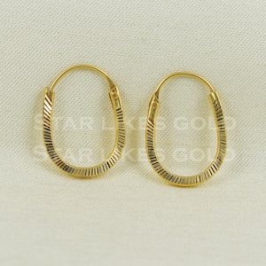 18 karat 18k gold bali hoop earrings jewelry