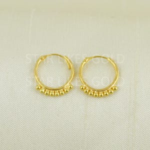 18k karat 18k gold bali Small hoop earrings