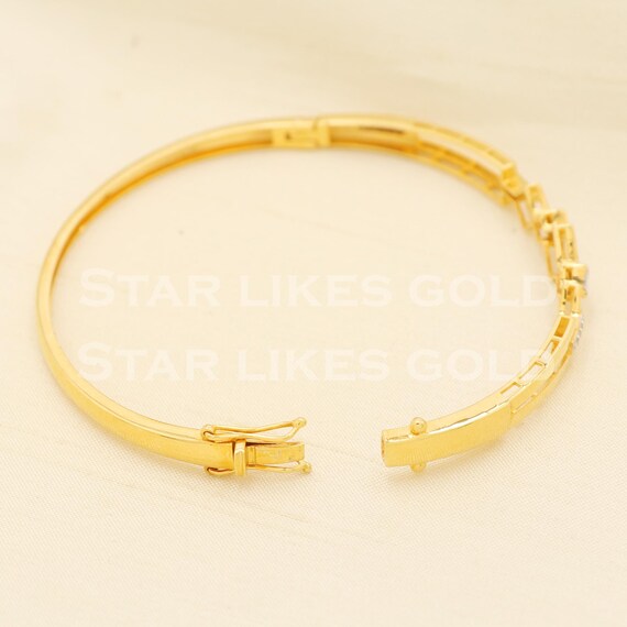 18 Karat 18k Gold Bangle Bracelet Jewelry, PR1391 - Etsy