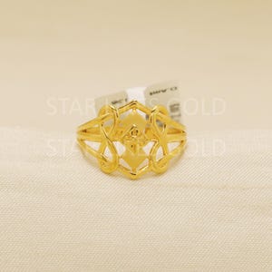 Handcrafted 22k Pure Gold handmade Rings - Unique Artisan Jewelry, 22k Jewelry, Designer Gold Ring, Hallmarked, OS1746