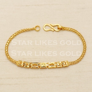 Hallmarked 22 karat 22k gold Child Baby Bracelet Jewelry for Gift, PR1549