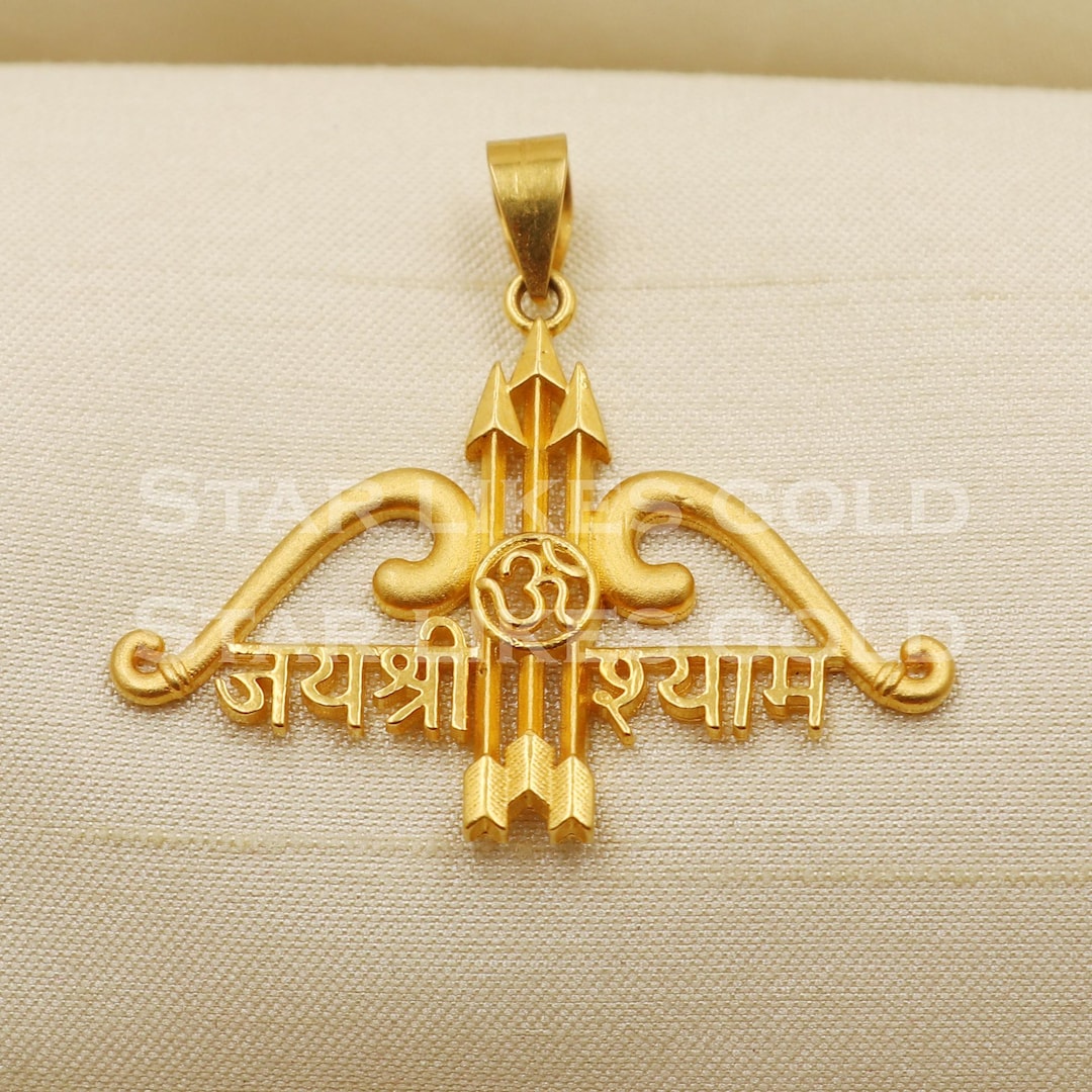 God Khatu Shyam Ji 22k Yellow Gold Pure Gold Handmade Charms
