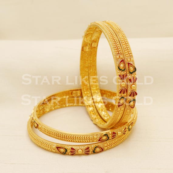 22 Karat 22k Gold Bangle Bracelet Jewelry, PR1587 - Etsy