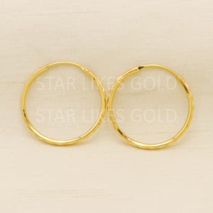 22 karat 22k gold bali hoop earrings, PR1729