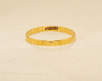 22k Gold Hallmark Comfort Fit Band, 22 Karat Gold Ring, Size 8