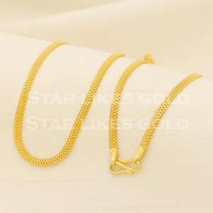 22k 22KT GOLD Yellow Gold chain necklace Handmade fine Jewelry, PR1381
