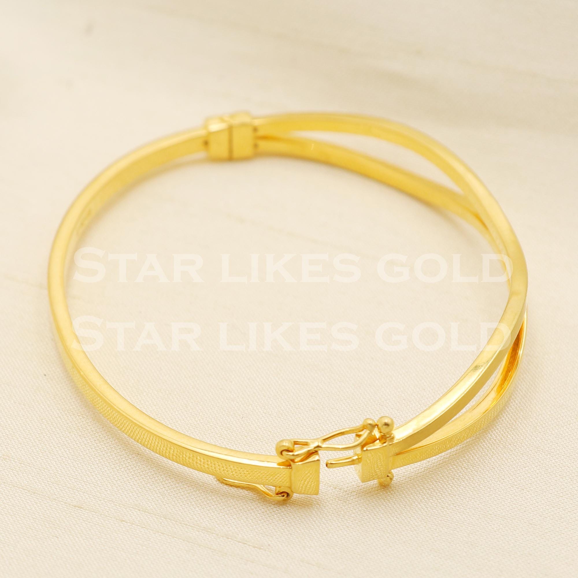 18 Karat 18k Gold Bangle Bracelet Jewelry, PR1393 - Etsy