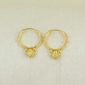 18k karat 18k gold bali Small hoop earrings