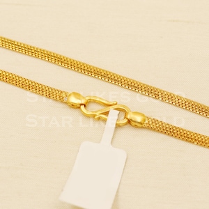 THICK BOX CHAIN 22k 22KT gold chain necklace Handmade Jewelry, B1430