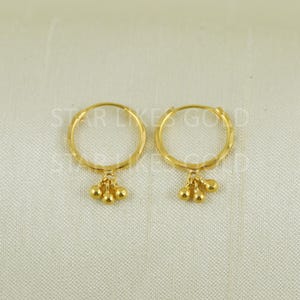 18k karat 18k gold bali Small hoop earrings