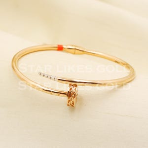 18 karat 18k gold bangle bracelet jewelry, PR1401