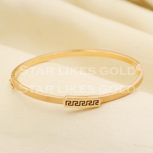 18 karat 18k gold bangle bracelet jewelry, PR1407