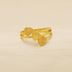 Handcrafted 22k Pure Gold handmade Rings - Unique Artisan Jewelry, 22k Jewelry, Designer Gold Ring, Hallmarked, OS1747