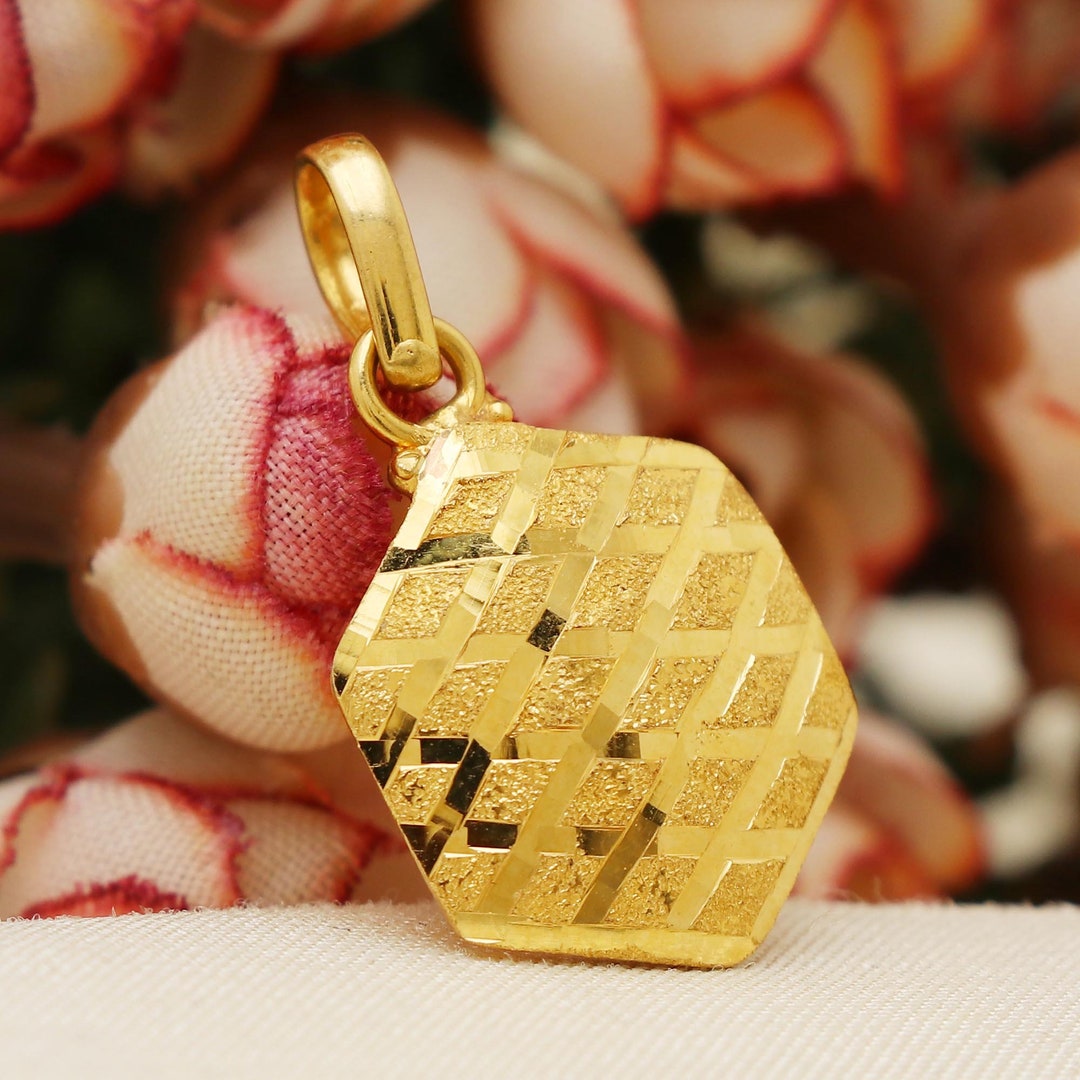 22k Gold Pendant Jewelry, Asian Gold Pendant, 22kt Gold Locket Pendant Valentine Gift, Etsy
