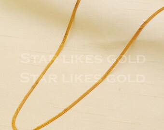 18k Gold Chain, Hallmark 750 Flat Woven Mesh Snake Link Necklace Jewelry, B1449