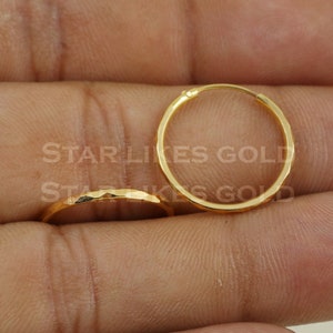 18 karat 18k gold bali hoop earrings jewelry