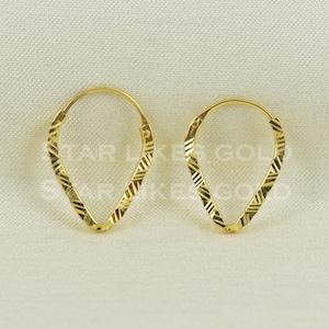18 karat 18k gold bali hoop earrings jewelry