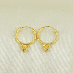 18k karat 18k gold bali Small hoop earrings