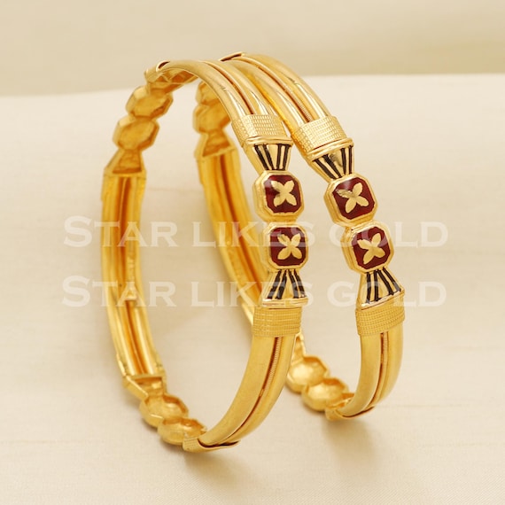 22 Karat 22k Gold Handmade Bangle Bracelet Jewelry, PR1513 - Etsy