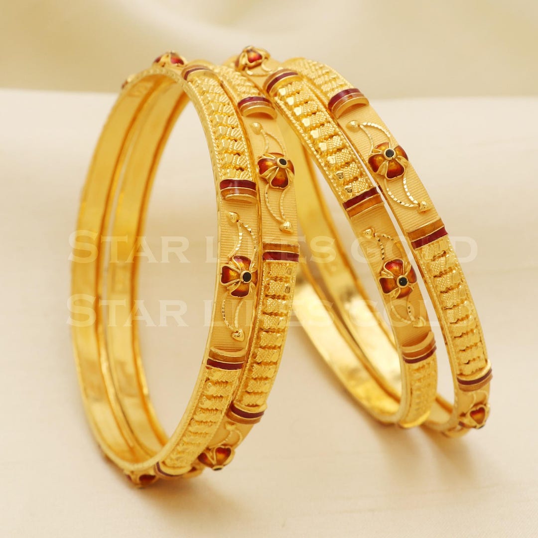 【美品】human made bangle gold 22 Karat 22k Gold Handmade Bangle Bracelet Jewelry - Etsy