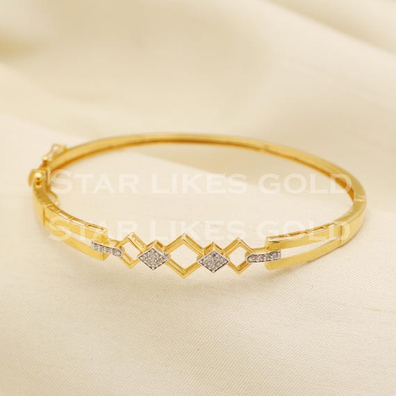 18 Karat 18k Gold Bangle Bracelet Jewelry, PR1391 - Etsy