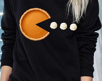 Pastel de calabaza divertido de Acción de Gracias PNG: Diseño de pastel de Pacman (Descarga digital)