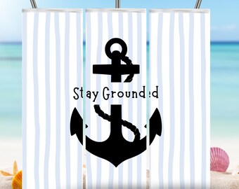 Anchor Tumbler Wrap PNG “Stay Grounded” for your Beach Vacation, Coastal Mental Health Design, 20oz Tumbler Wrap (Digital Download)