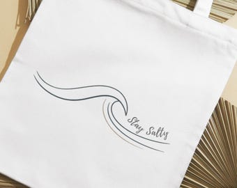 Bleib salzig PNG - Minimales Line Art Wave-Shirt-Design - Trendiger Küstensommer-Grafik-Download