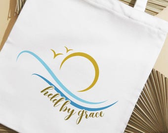 Held by Grace PNG | Minimalist Christian Shirt Design | Soft Faith Sublimation Download