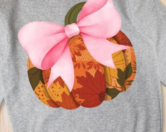 Coquette Pumpkin PNG: Fall Graphic (Digital Download)