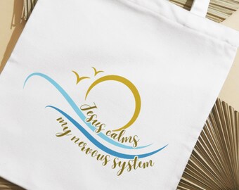 Jesus Calms My Nervous System PNG | Christian Mental Health Shirt Design | Faith Sublimation