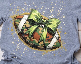 Camo Football PNG: Realistic Paint, Game Day Design (Digital Download)