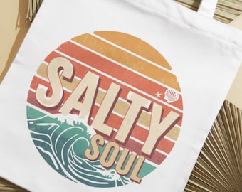 Salzige Seele PNG, Retro Strand-Shirt Design, Küstensommer Sublimationsgrafik, Vintage Strand Zitat, Ozean T-Shirt Druck, Salziges Strandleben PNG