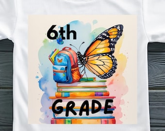 6th Grade PNG, Back to School PNG (Digital Download)