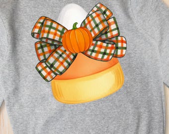 Glitter Candy Corn PNG: Girly Coquette Bow Design (Digital Download)