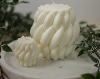 Decorative scented candle made from vegetable wax - Nova