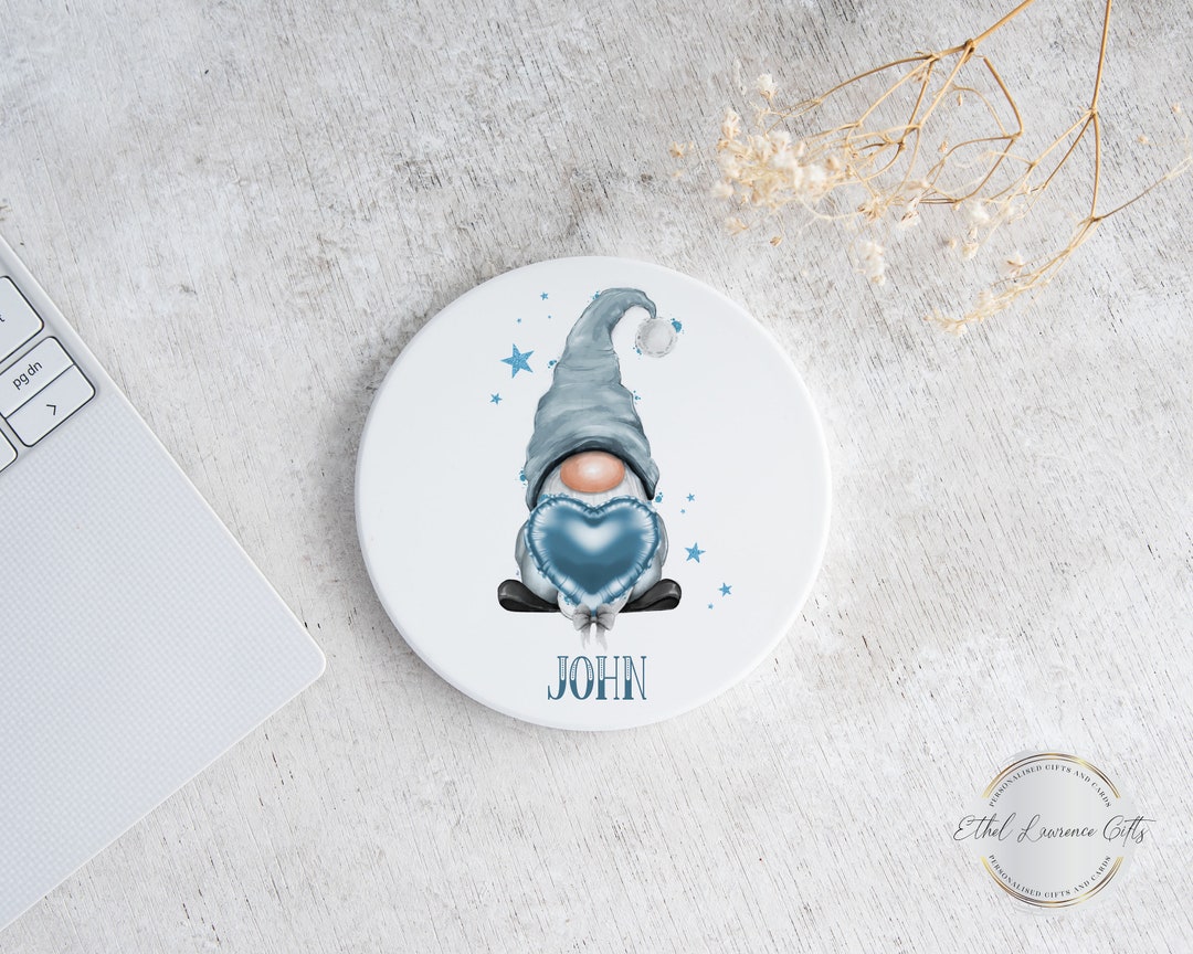 Personalised Gonk Coaster Blue Gonk Gifts for Her Gifts for Etsy UK