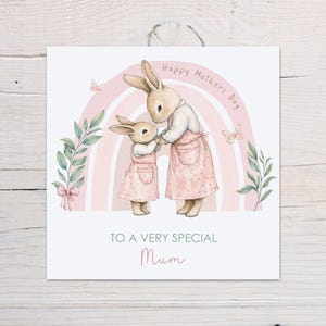 Joyeuse fête des mères, carte pour la fête des mères, au choix, lapin rose, lapin bleu, fête des mères, maman, maman, grand-mère, grand-mère, grand-mère, grand-mère, belle-mère
