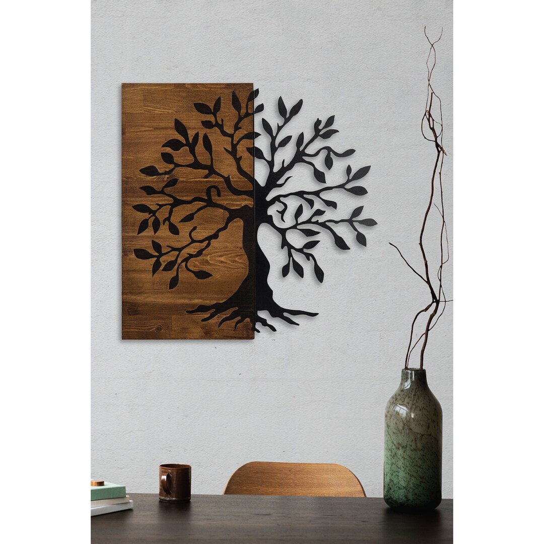 Tree of Life Themed Wood Wall Hanging Decor, Gift for Valentine, Tree