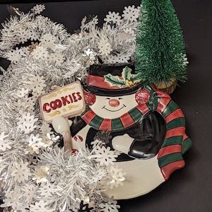 Fitz and Floyd Snowman Cookie Plate