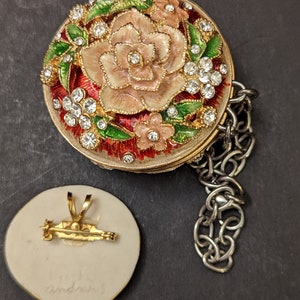 Met de hand beschilderd, Swarovski-sieradendoosje, Scharnierend sieraadschaaltje, Magnetisch slotringdoosje