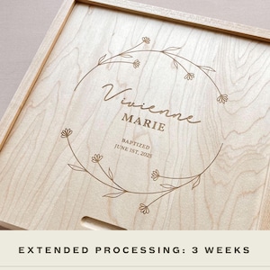 Baptism Keepsake Box Memory Gift Box Dedication Catholic Child Keepsake Box Personalized Baptism First Communion Gift Godchild Keepsake Baby