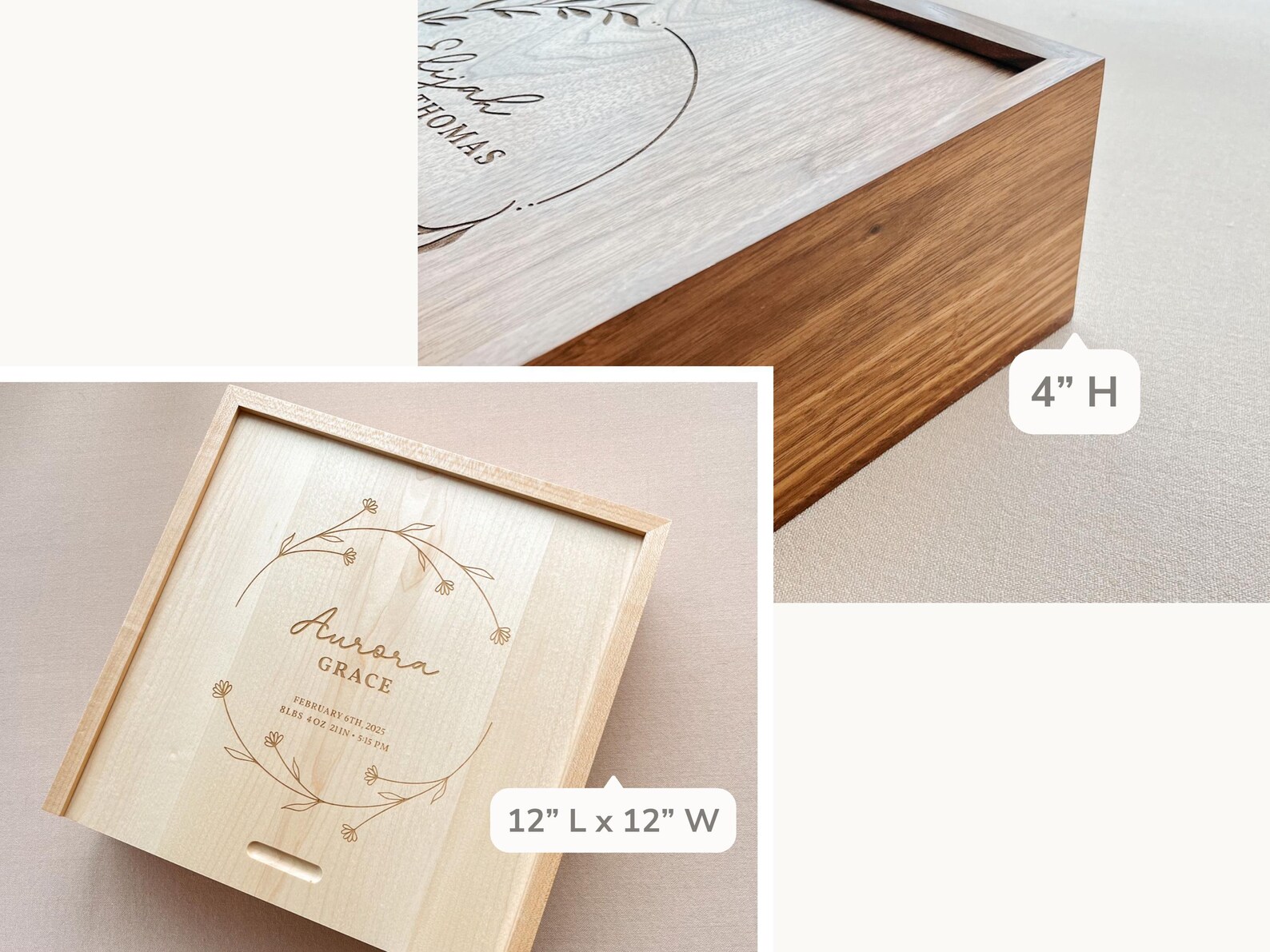 Memory Box Baby Personalized Baby Memory Box Baby Girl Keepsake Box for ...