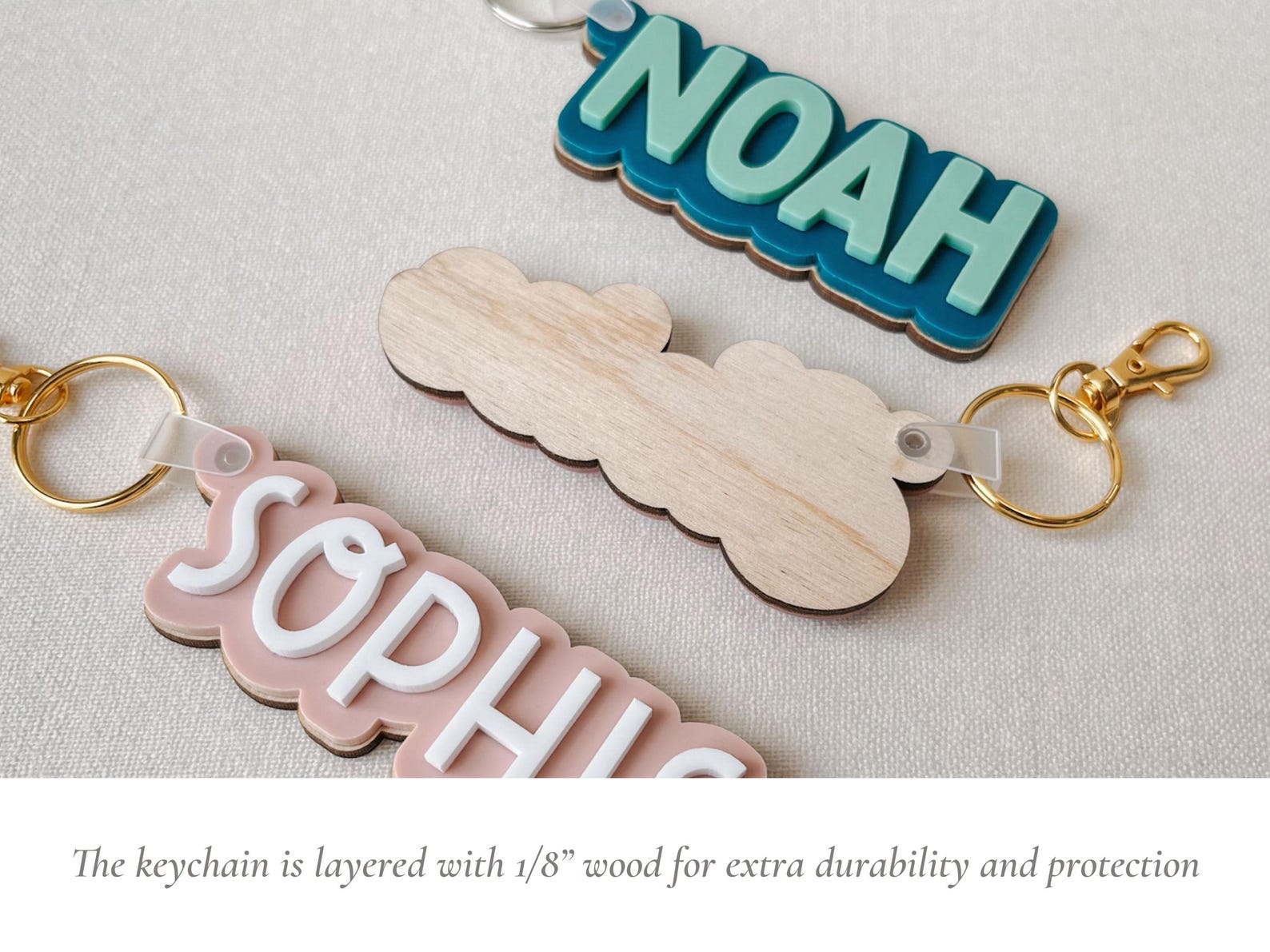 Name Keychain Acrylic Cute Keychain Custom Bag Tag Kid Custom Name ...