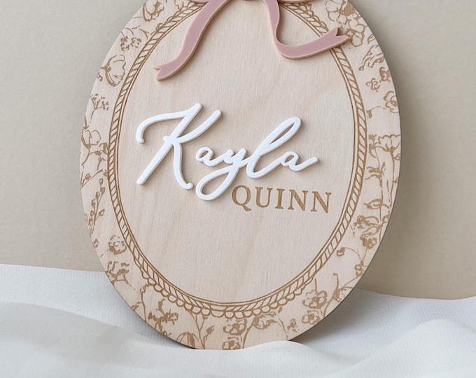 Baby Name Sign for Hospital Baby Girl Sign Hospital Keepsake Newborn Gift Birth Stat Sign Baby Name Announcement Sign Personalized Baby Gift